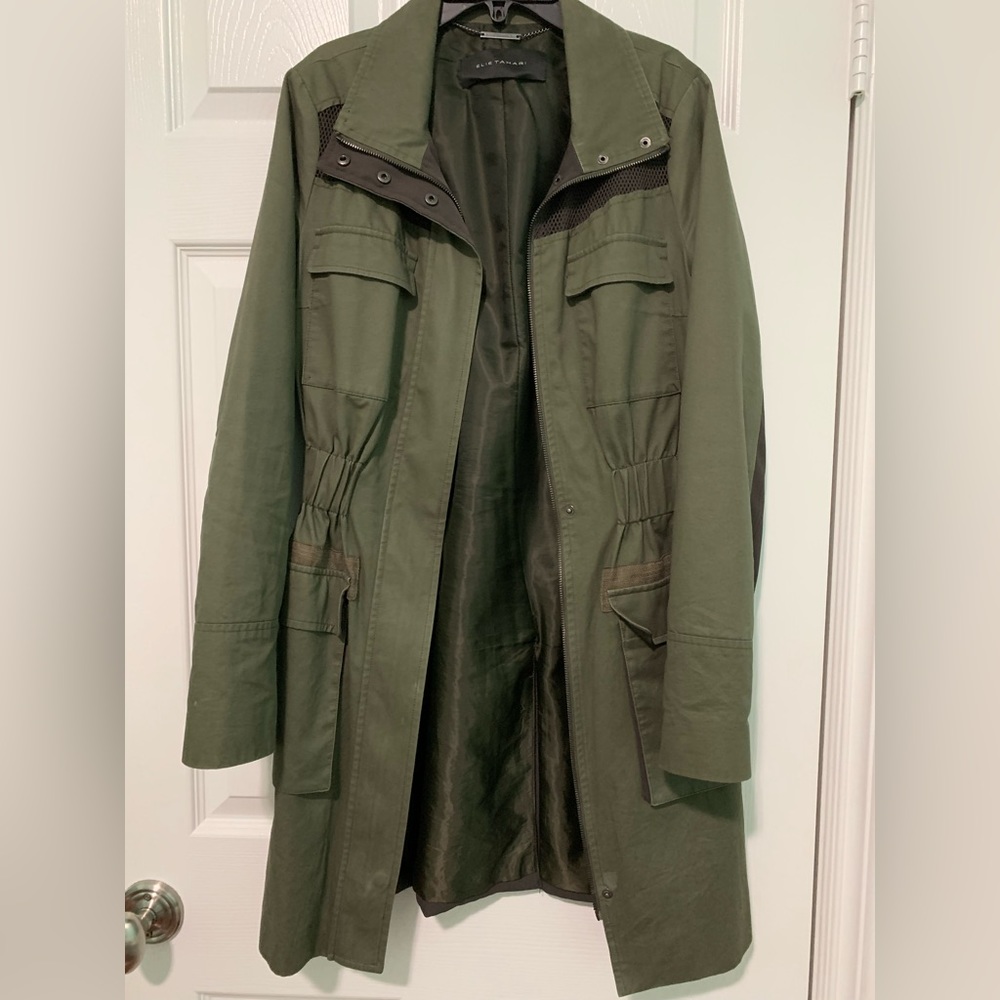 Elie Tahari Spring/ Fall Coat With Elastic Waist … - image 2